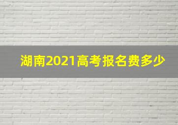 湖南2021高考报名费多少