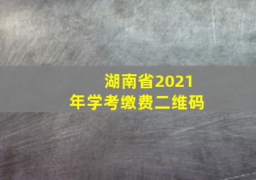 湖南省2021年学考缴费二维码