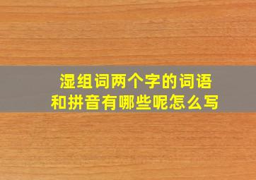 湿组词两个字的词语和拼音有哪些呢怎么写