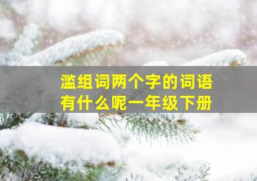 滥组词两个字的词语有什么呢一年级下册