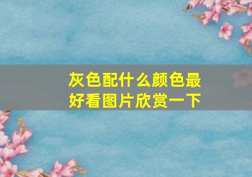 灰色配什么颜色最好看图片欣赏一下