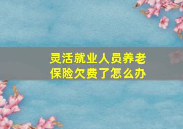 灵活就业人员养老保险欠费了怎么办