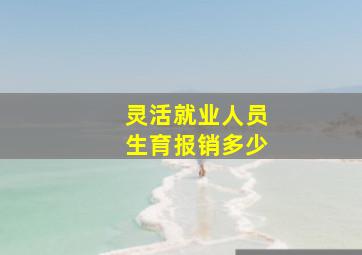 灵活就业人员生育报销多少