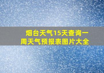 烟台天气15天查询一周天气预报表图片大全