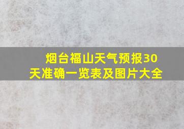 烟台福山天气预报30天准确一览表及图片大全