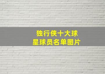 独行侠十大球星球员名单图片