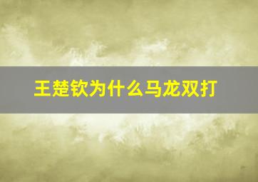 王楚钦为什么马龙双打