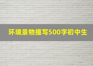 环境景物描写500字初中生