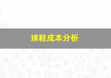 球鞋成本分析