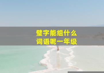 璧字能组什么词语呢一年级