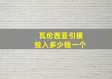 瓦伦西亚引援投入多少钱一个