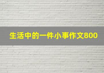 生活中的一件小事作文800