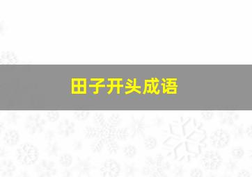 田子开头成语