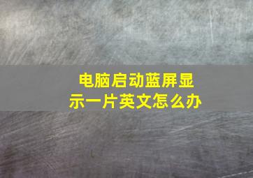 电脑启动蓝屏显示一片英文怎么办