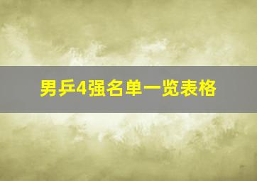 男乒4强名单一览表格