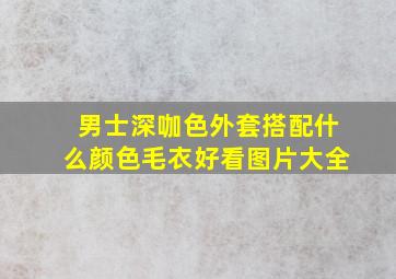 男士深咖色外套搭配什么颜色毛衣好看图片大全