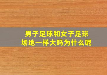 男子足球和女子足球场地一样大吗为什么呢