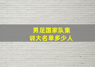 男足国家队集训大名单多少人