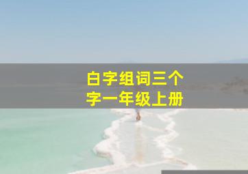 白字组词三个字一年级上册