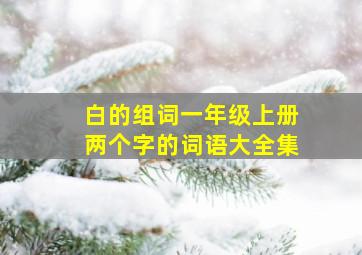 白的组词一年级上册两个字的词语大全集