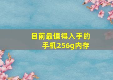 目前最值得入手的手机256g内存