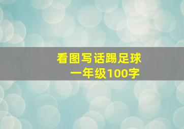 看图写话踢足球一年级100字