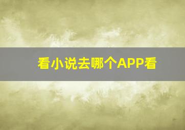 看小说去哪个APP看