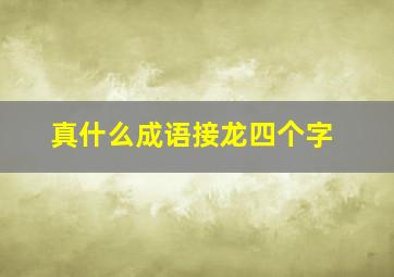 真什么成语接龙四个字