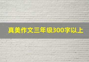 真美作文三年级300字以上