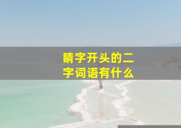 睛字开头的二字词语有什么