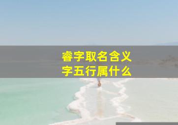 睿字取名含义字五行属什么