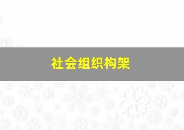 社会组织构架