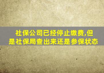 社保公司已经停止缴费,但是社保局查出来还是参保状态