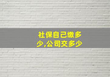 社保自己缴多少,公司交多少