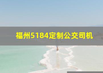 福州5184定制公交司机