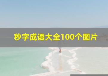 秒字成语大全100个图片