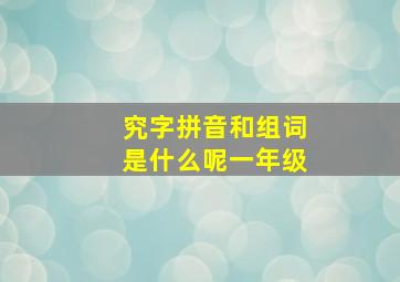 究字拼音和组词是什么呢一年级