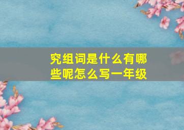 究组词是什么有哪些呢怎么写一年级