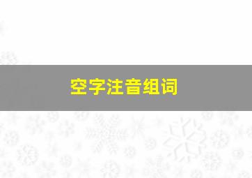 空字注音组词