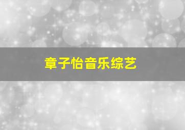 章子怡音乐综艺