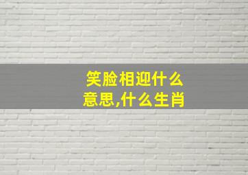 笑脸相迎什么意思,什么生肖