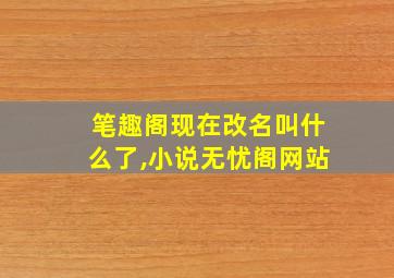 笔趣阁现在改名叫什么了,小说无忧阁网站