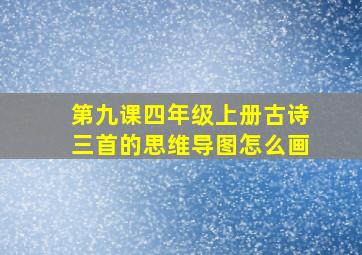 第九课四年级上册古诗三首的思维导图怎么画