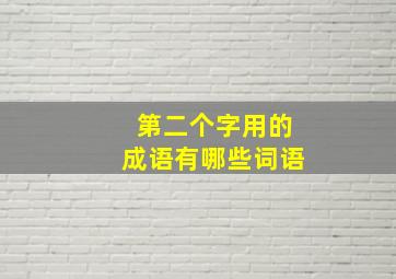 第二个字用的成语有哪些词语