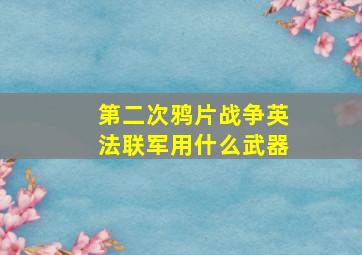 第二次鸦片战争英法联军用什么武器