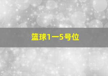 篮球1一5号位