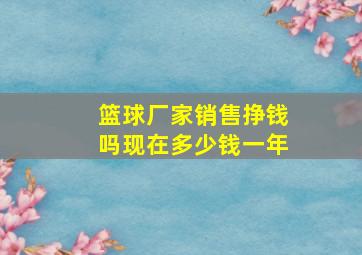 篮球厂家销售挣钱吗现在多少钱一年