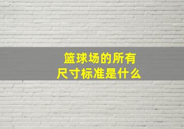 篮球场的所有尺寸标准是什么