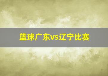 篮球广东vs辽宁比赛