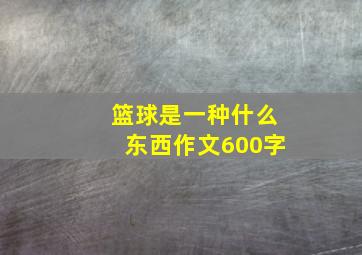 篮球是一种什么东西作文600字